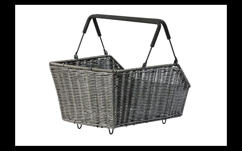 Basil Cento Rattan Look MIK - Fahrradkorb - hinten