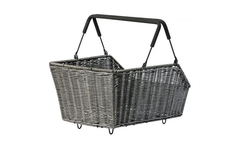 Basil Cento Rattan Look MIK - Fahrradkorb - hinten