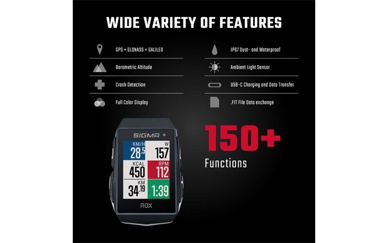 Sigma ROX 11.1 EVO HR Set - GPS Fahrradcomputer + R1 DUO
