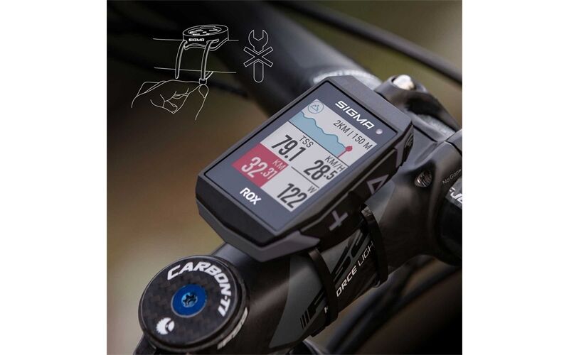 Sigma ROX 11.1 EVO HR Set - GPS Fahrradcomputer + R1 DUO