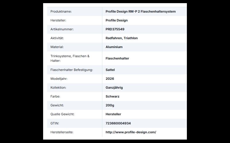 Profile Design RM-P 2 Flaschenhaltersystem