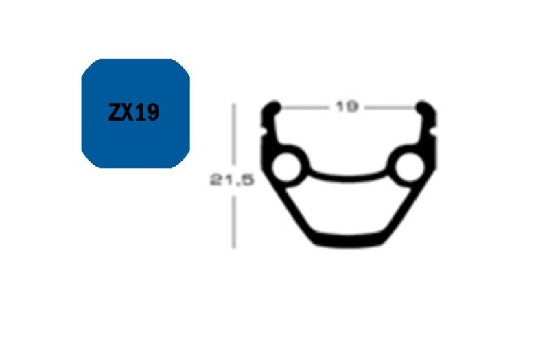 Exal Felge Zx 19 28 36L Silb 19-622 Vl65mm Einfachoesen