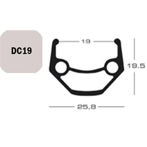 Exal Felge Dc 19 28 36L Schw 19-622 Vl65mm Einfachoesen